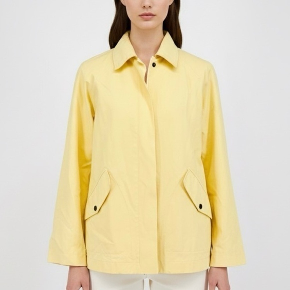 WEEKEND MAX MARA Yellow‎ Cotton-Blend Zip-Front Rain Jacket